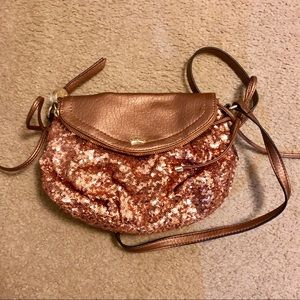 Juicy Couture bronze sequin crossbody purse NWOT
